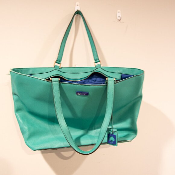 Kate Spade Aqua/teal Leather Tote bag - Picture 3 of 4